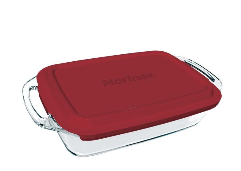 Imagem de Assadeira Retangular Grande com Tampa Plástica 3.5 L Marinex