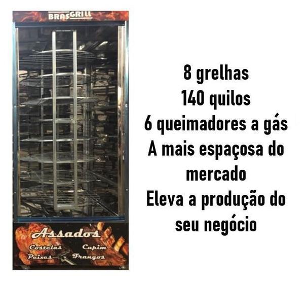 Assador 64 frangos com tesoura culinária - BRASGRILL Imagem de Assador 64 frangos com tesoura culinária