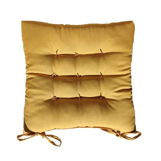 Imagem de Assento Almofada Futon P/ Cadeira 40x40cm Mostarda - Artsul