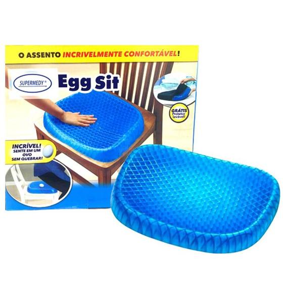 Imagem de Assento Almofada Ortopédica Silicone Egg Sit Com Capa Protetora Lavável Incluso Supermedy