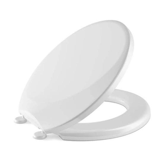 Imagem de Assento almofadado suavit oval universal branco convencional polipropileno