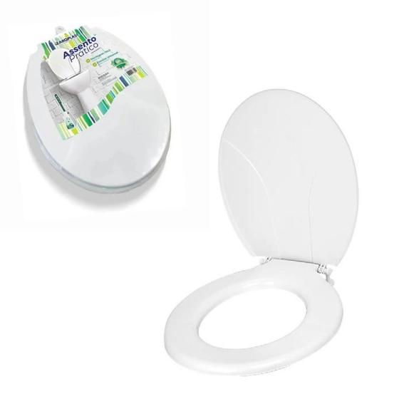 Imagem de Assento Branco Para Vaso Sanitario Oval Universal Todos Os Modelos De Privada