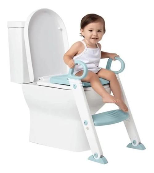 Imagem de Assento Com Escada Redutor Antiderrapante Infantil Buba Azul
