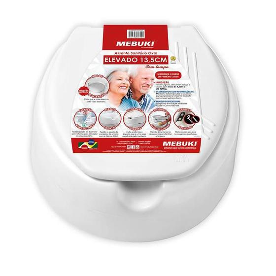 Assento De Vaso Elevado 13,5 Tampa Deficientes Pessoa Alta Menor preço em Assento De Vaso Elevado 13,5 Tampa Deficientes Pessoa Alta