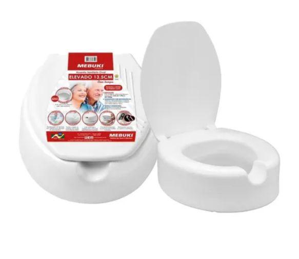 Assento De Vaso Elevado C/ 13,5 Tampa P/ Idosos Deficientes Menor preço em Assento De Vaso Elevado C/ 13,5 Tampa P/ Idosos Deficientes