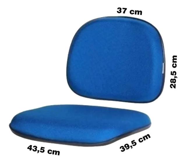 Imagem de Assento e Encosto para Cadeira Secretária Azul