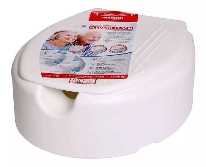 Assento Elevado 13,5 cm Mebuki para idoso e deficientes físicos Menor preço em Assento Elevado 13,5 cm Mebuki para idoso e deficientes físicos