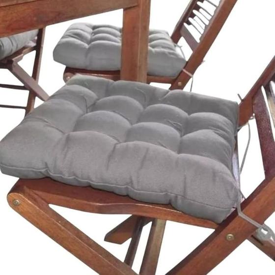 Imagem de Assento Futon Oxford 40x40  Unidade, Kit com 4 e Kit com 6 Opções  Conforto e Estilo para Cadeiras