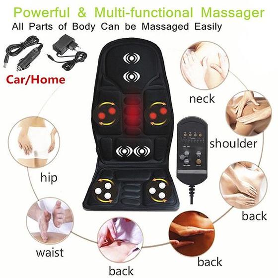 Imagem de Assento massageador de lombar e pescoco cadeira de massagem 