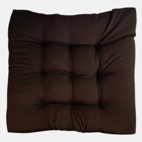 Imagem de Assento Para Cadeira Futon 60x60 Cm Confortável Sofá de Pallet Canto Alemão Poltrona Marrom