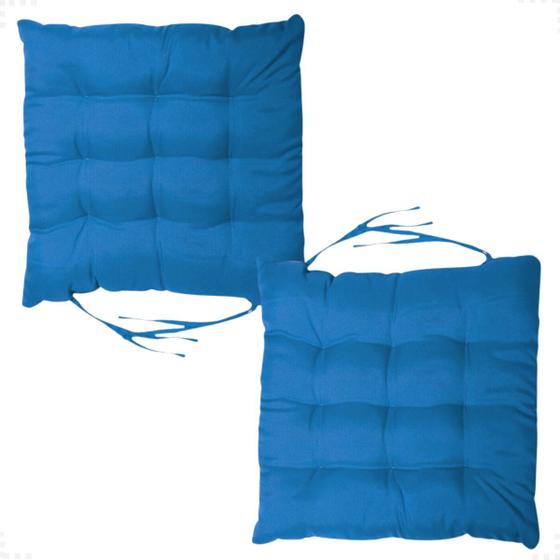 Imagem de Assento Para Cadeira Futton Maio C/Fitas Para Amarrar Em Bancos Banquetas Cadeiras Pallets Sofá 40x40cm Futon Com Diversos Modelos