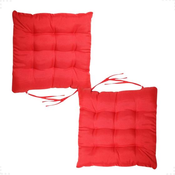 Imagem de Assento Para Cadeira Futton Maio C/Fitas Para Amarrar Em Bancos Banquetas Cadeiras Pallets Sofá 40x40cm Futon Com Diversos Modelos