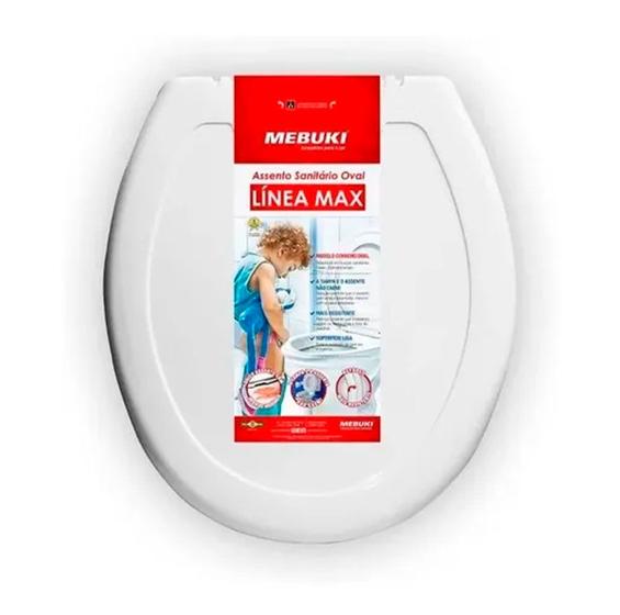 Imagem de Assento Plástico Sanitário Max Branco Linea Oval acessório