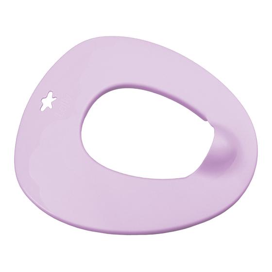 Imagem de Assento Redutor Sanitário Infantil na cor rosa. Com design ergonômico.