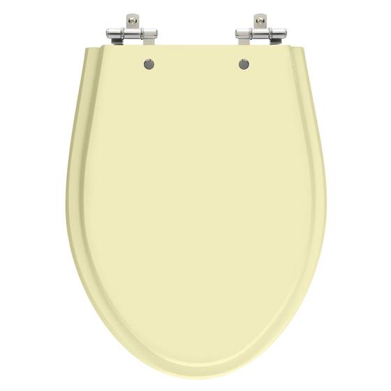 Imagem de Assento Sanitário Absolute Bone (Bege Claro) Tampa para Vaso Ideal Standard de Madeira Laqueada 