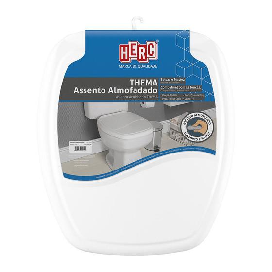 Imagem de Assento Sanitário Almofadado Branco Thema Premium Herc