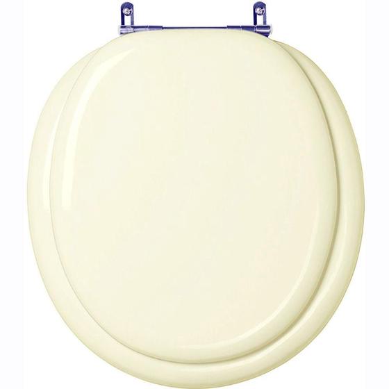 Imagem de Assento Sanitario Almofadado Convencional Oval Bone (bege Claro) Para Vaso Ideal Standard