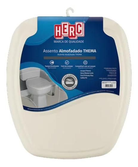 Imagem de Assento sanitario almofadado herc retangular