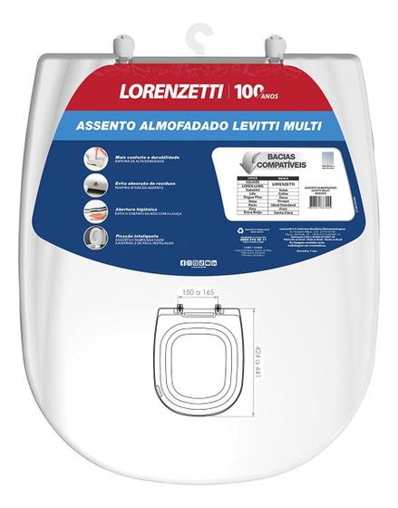 Imagem de Assento Sanitário Almofadado Multi Levitti Lorenzetti Branco