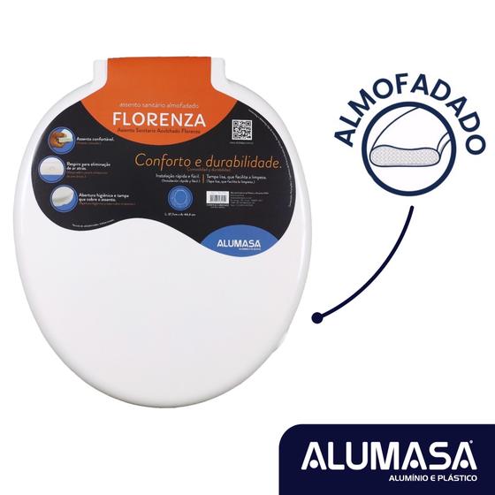 Assento Sanitário Almofadado Tampa de Vaso Universal Oval Resistente (compatível com todos tipos de vaso) Alumasa Br Menor preço em Assento Sanitário Almofadado Tampa de Vaso Universal Oval Resistente (compatível com todos tipos de vaso) Alumasa Br