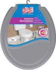 Assento Sanitário Almofadado Tampa Vaso Prime Cinza HERC Menor preço em Assento Sanitário Almofadado Tampa Vaso Prime Cinza HERC