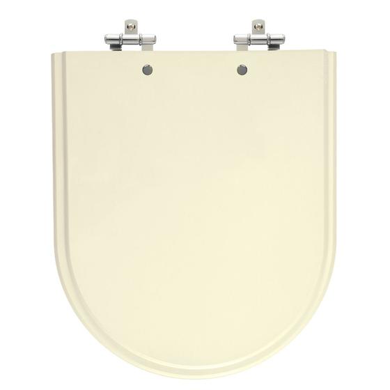 Imagem de Assento Sanitário Carrara Creme ( Bege ) para Vaso Deca em Madeira Laqueada