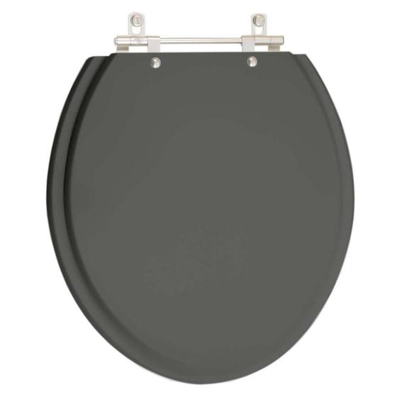 Imagem de Assento Sanitário Convencional Oval Cinza Quartzo para vaso Ideal Standard