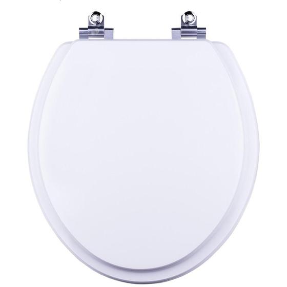 Imagem de Assento Sanitário Fechamento Lento Convencional Oval Branco para Louça Incepa