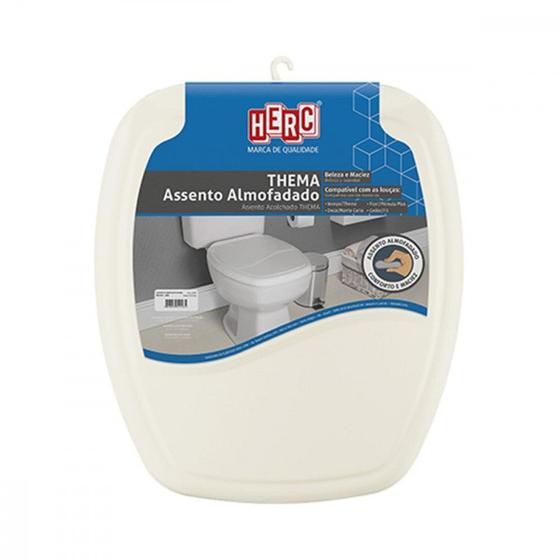 Imagem de Assento Sanitario Herc ''Almofadado'' Biscuit Retangular  2397