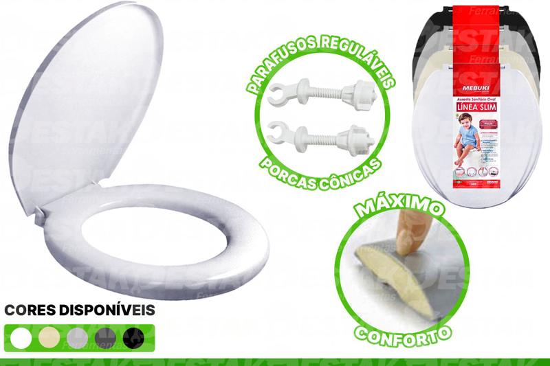 Assento Sanitário Oval Almofadado Slim Tampa de Vaso Sanitario Tampa Assento Privada é boa?