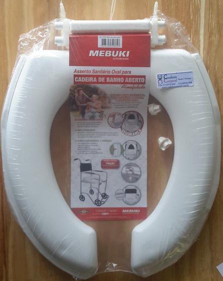 Assento Sanitário para Cadeira de Banho Aberto Almofadado Oval da Mebuki Menor preço em Assento Sanitário para Cadeira de Banho Aberto Almofadado Oval da Mebuki