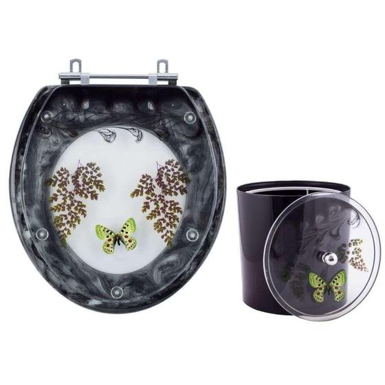 Imagem de Assento Sanitário Para Louça Stylus E Lixeira Decoradas