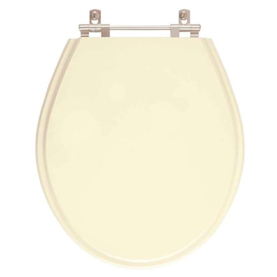 Imagem de Assento Sanitario Poliester Carina Bone (Bege Claro) para vaso Ideal Standard