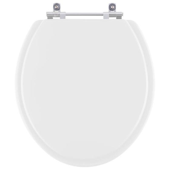 Imagem de Assento Sanitario Poliester Convencional Oval Neve (Branco) para vaso Ideal Standard