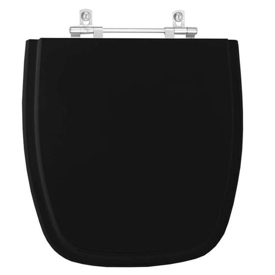 Assento Sanitário Poliéster Fit Preto para vaso Celite Menor preço em Assento Sanitário Poliéster Fit Preto para vaso Celite