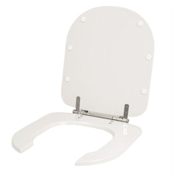 Assento Sanitário Poliéster Vogue Plus Conforto (PNE) Branco para bacia Deca - Com abertura Frontal Menor preço em Assento Sanitário Poliéster Vogue Plus Conforto (PNE) Branco para bacia Deca - Com abertura Frontal