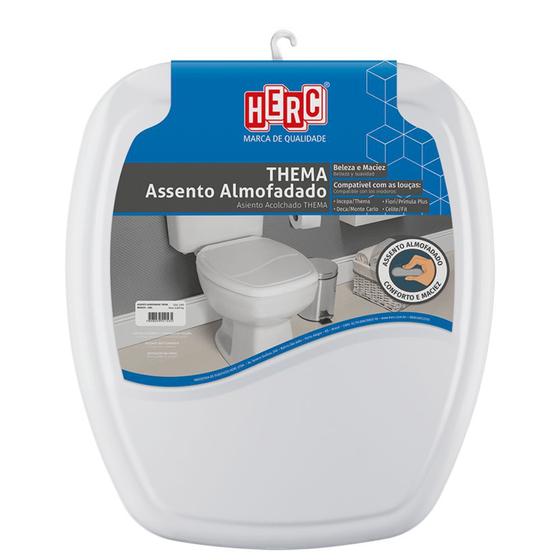 Assento Sanitário Quadrado Herc Almofadado Premium Thema Menor preço em Assento Sanitário Quadrado Herc Almofadado Premium Thema