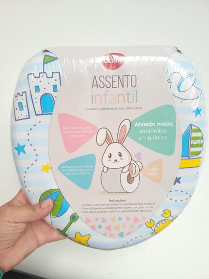 Imagem de Assento Sanitário Redutor Infantil Almofadado Desfraude Várias Estampas Clink