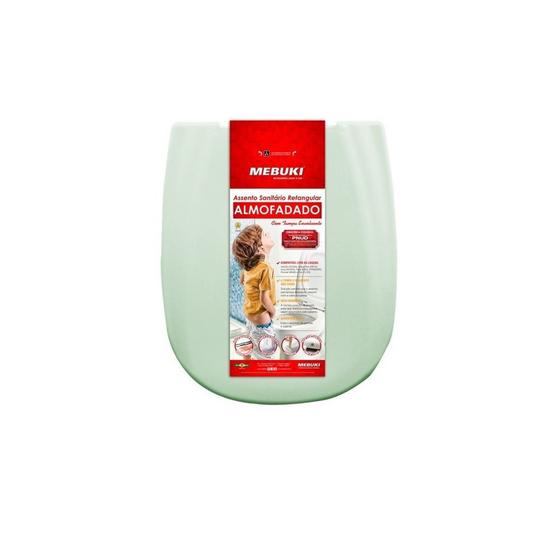 Assento sanitário retangular almofadado com máximo conforto Verde Menor preço em Assento sanitário retangular almofadado com máximo conforto Verde