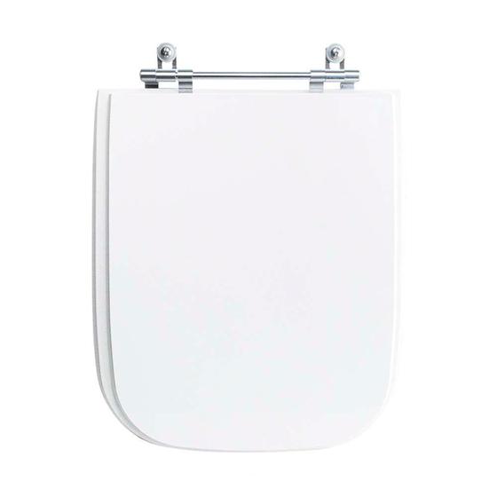 Imagem de Assento Sanitário Tampa de Vaso Branco MDF Laqueado Tivoli para bacia Ideal Standard
