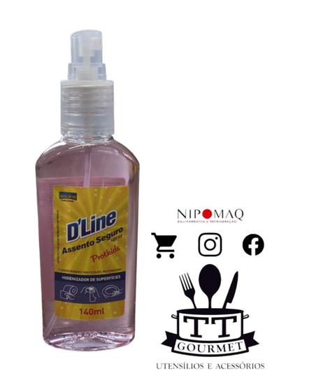 Imagem de Assento seguro spray proteção kids 140ml limpador sanitário