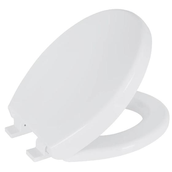 Imagem de Assento Soft Close Oval Branco Tampa para Vaso Convencional com Fechamento Suave