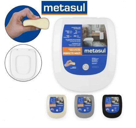 Imagem de Assento Tampa Vaso Almofadado Retangular Metasul