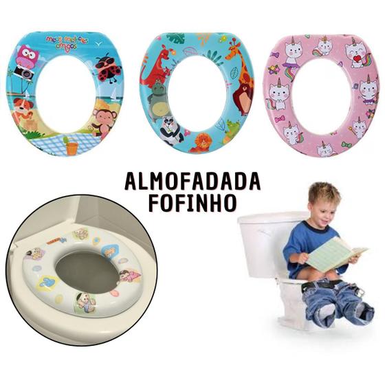 Imagem de Assento Troninho Redutor Para Vaso Sanitario Adaptador Infantil Acolchoado Com Espuma Unissex