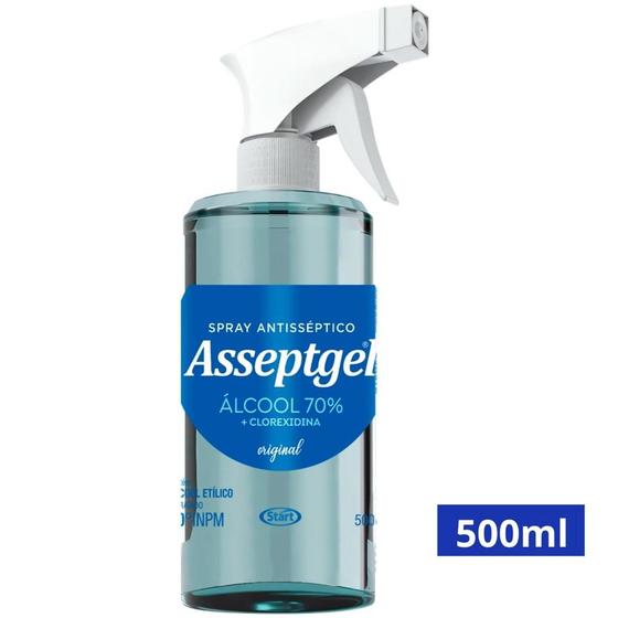 Imagem de Asseptgel spray alcool 70 c/ clorexidina 500ml