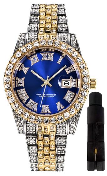 Imagem de Assista HUNRUY Hip Hop Iced-Out Bling Diamond Luxury para homens