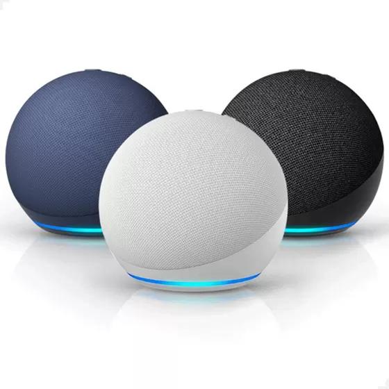 Imagem de Assistente Virtual Alexa Echo Dot 5 Geração Alto Falante Original Com NF - Amazon- Branca