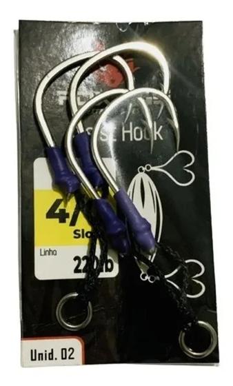 Imagem de Asssit Hook Duplo Fox Jig 4/0 - 220 Libras - Para Slow Jig