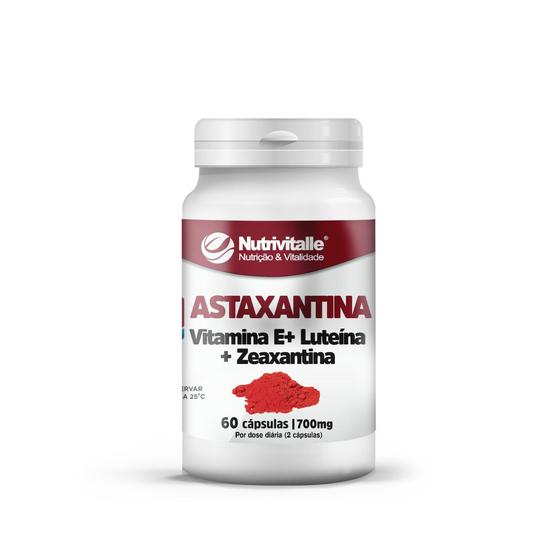 Imagem de Astaxantina + Vitamina E + Luteína + Zeaxantina 700 mg 60 cápsulas Nutrivitalle