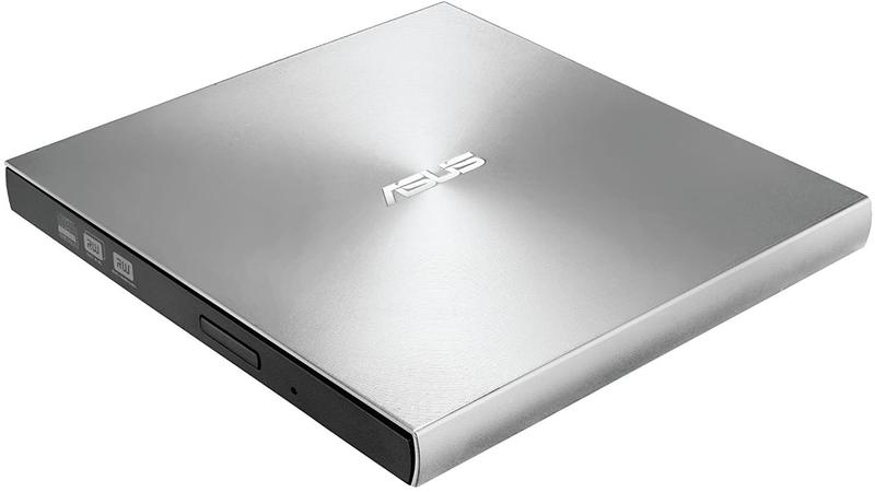 Imagem de ASUS ZenDrive Silver 13mm External 8X DVD/ Burner Drive +/-RW com suporte a M-Disc, compatível com Mac &amp Windows e Nero BackItUp para dispositivos Android (cabos USB 2.0 &amp Type-C incluídos)